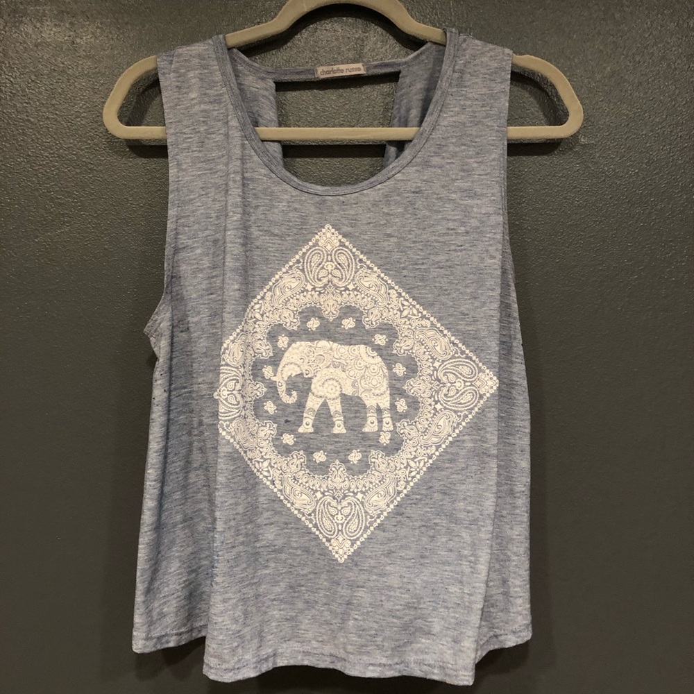 Blue Elephant Tank top - Charlotte Russe